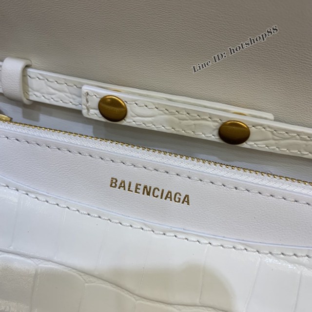 Balenciaga巴黎世家專櫃爆款鱷魚紋牛皮斜挎單肩woc鏈條包 fyj1505